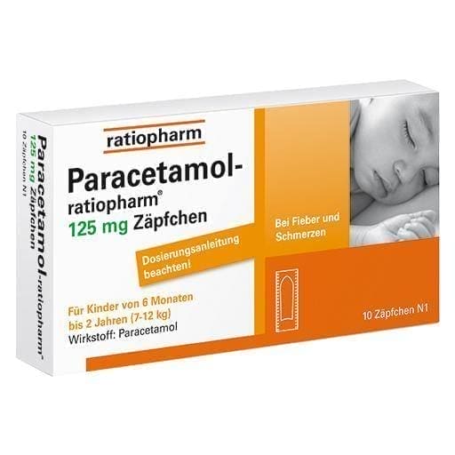 PARACETAMOL-ratiopharm suppository for babies, toddlers UK