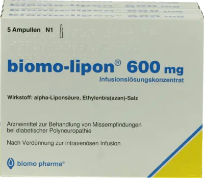 Paraesthesia, diabetes mellitus, Diabetic polyneuropathy, BIOMO-lipon 600 mg ampoules UK