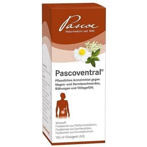 PASCOVENTRAL, stomach pain, feeling full quickly, flatulence UK