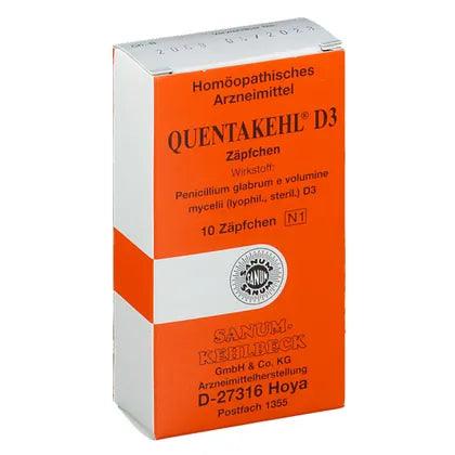 Penicillium, pneumonia, strep throat, meningitis, syphilis, gonorrhea, QUENTAKEHL D 3 suppositories UK