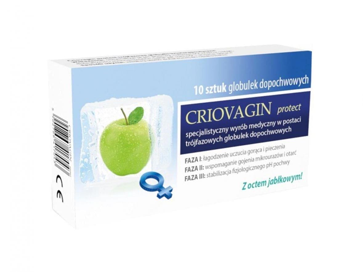 Pessary Criovagin Protect, vagina ph, ph balance for vagina UK