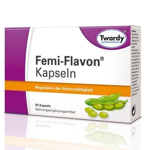 Phytoestrogens, isoflavones, FEMI-FLAVON capsules UK