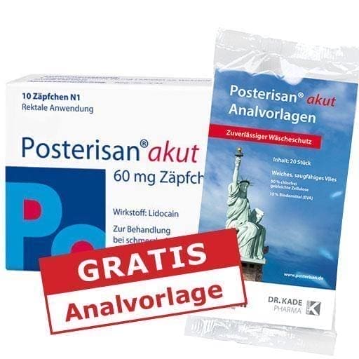 POSTERISAN Acute lidocaine suppository UK