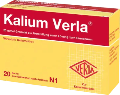 Potassium citrate, hypokalemia, metabolic acidosis, cardiac arrhythmia, KALIUM VERLA Granules UK