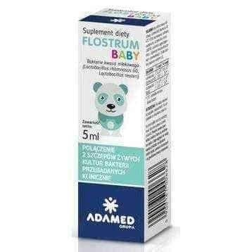 Probiotic dietary supplement Flostrum Baby, baby dropping UK