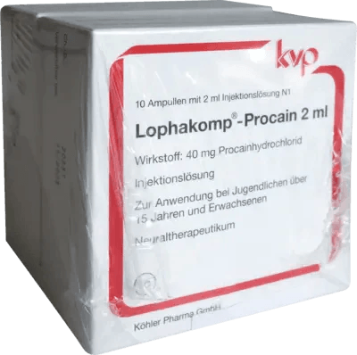 Procaine hydrochloride, LOPHAKOMP Procaine 2 ml injection solution UK