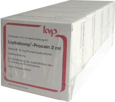 Procaine hydrochloride, LOPHAKOMP Procaine 2 ml injection solution UK