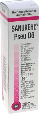 Pseudomonas aeruginosa, SANUKEHL Pseu D 6 drops UK