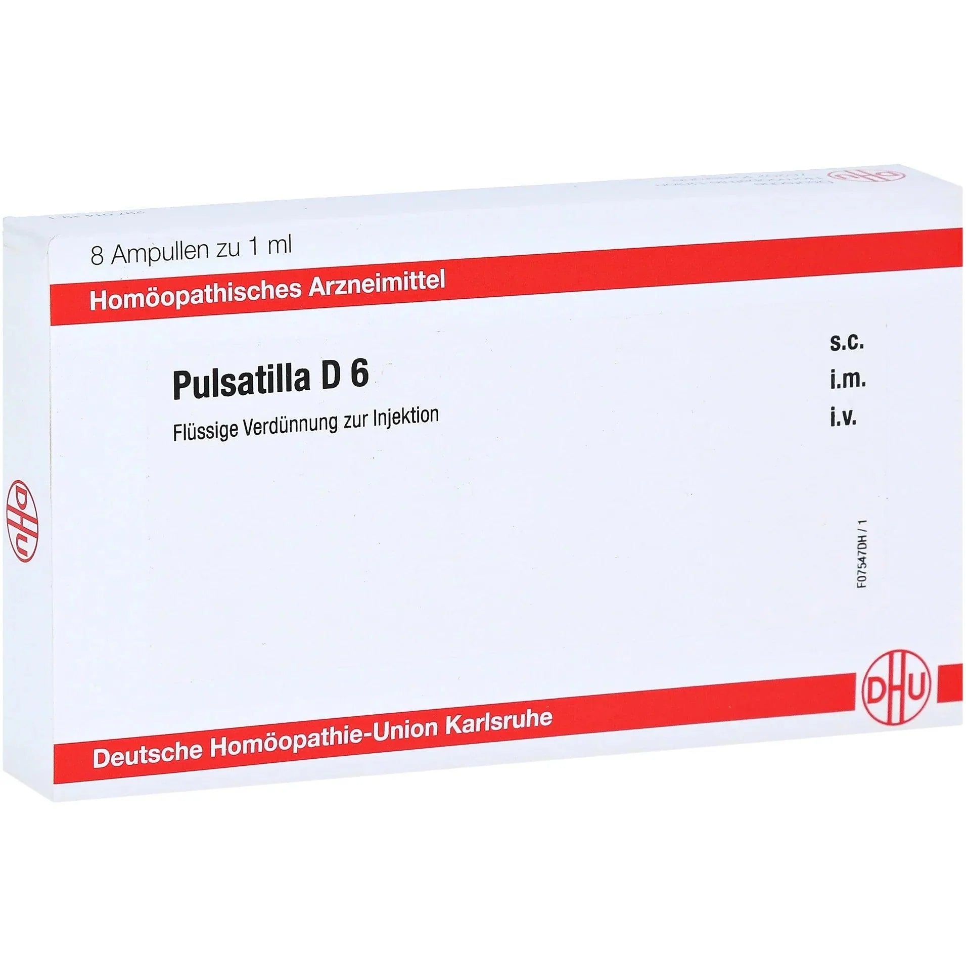 PULSATILLA D 6 ampoules UK