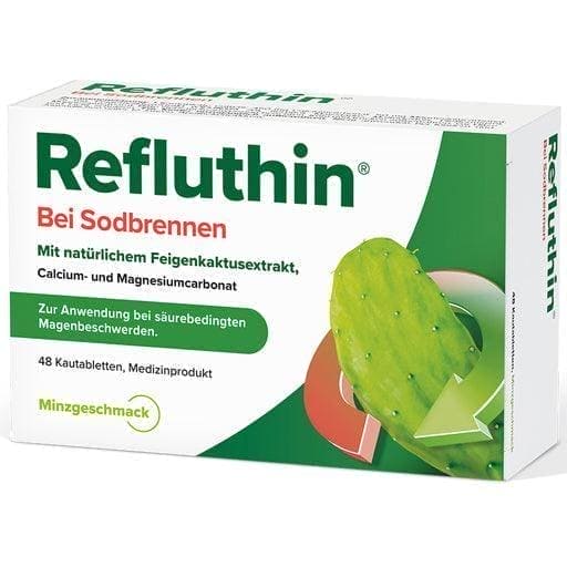 REFLUTHIN for heartburn chewable mint tablets UK