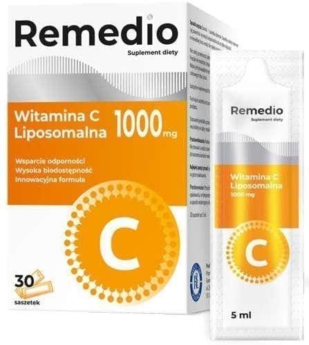 Remedio Vitamin C liposomal 1000mg liquid x 30 sachets UK