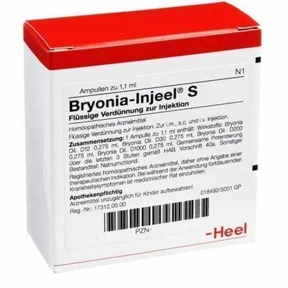 Rheumatic fever, Enlarged liver, BRYONIA INJEEL S ampoules UK