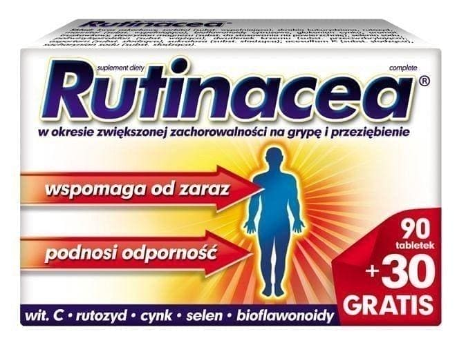 RUTINACEA Complete, vitamin C, selenium, zinc, citrus bioflavonoids, rutoside UK