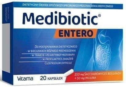 Saccharomyces boulardii yeast, inulin, Medibiotic Entero UK