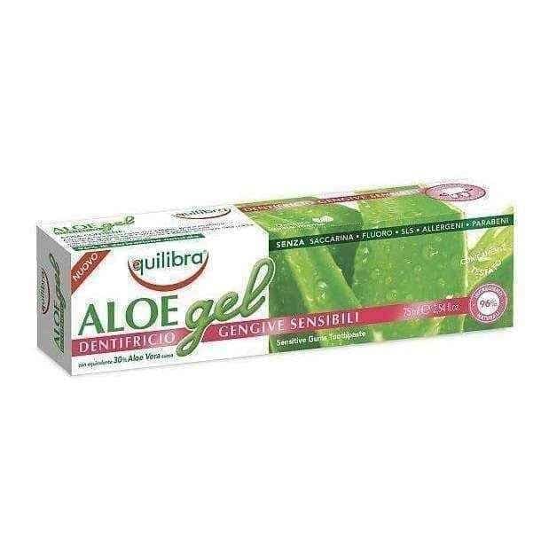 Sensitive toothpaste for sensitive teeth and gums aloe gel EQUILIBRA 75ml UK