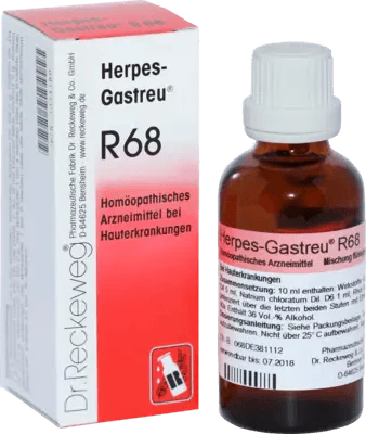 Shingles, herpes zoster, chickenpox, varicella, HERPES-GASTREU R68 oral drops UK