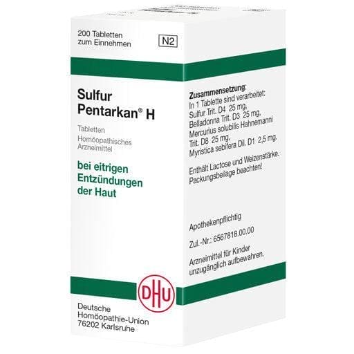 Shortness of breath, allergies, pharyngitis, menopause, SULFUR PENTARKAN H tablets UK