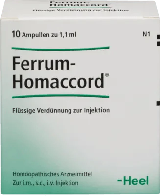 Shoulder, arm syndrome, epicondylitis, anaemia, FERRUM HOMACCORD ampoules UK