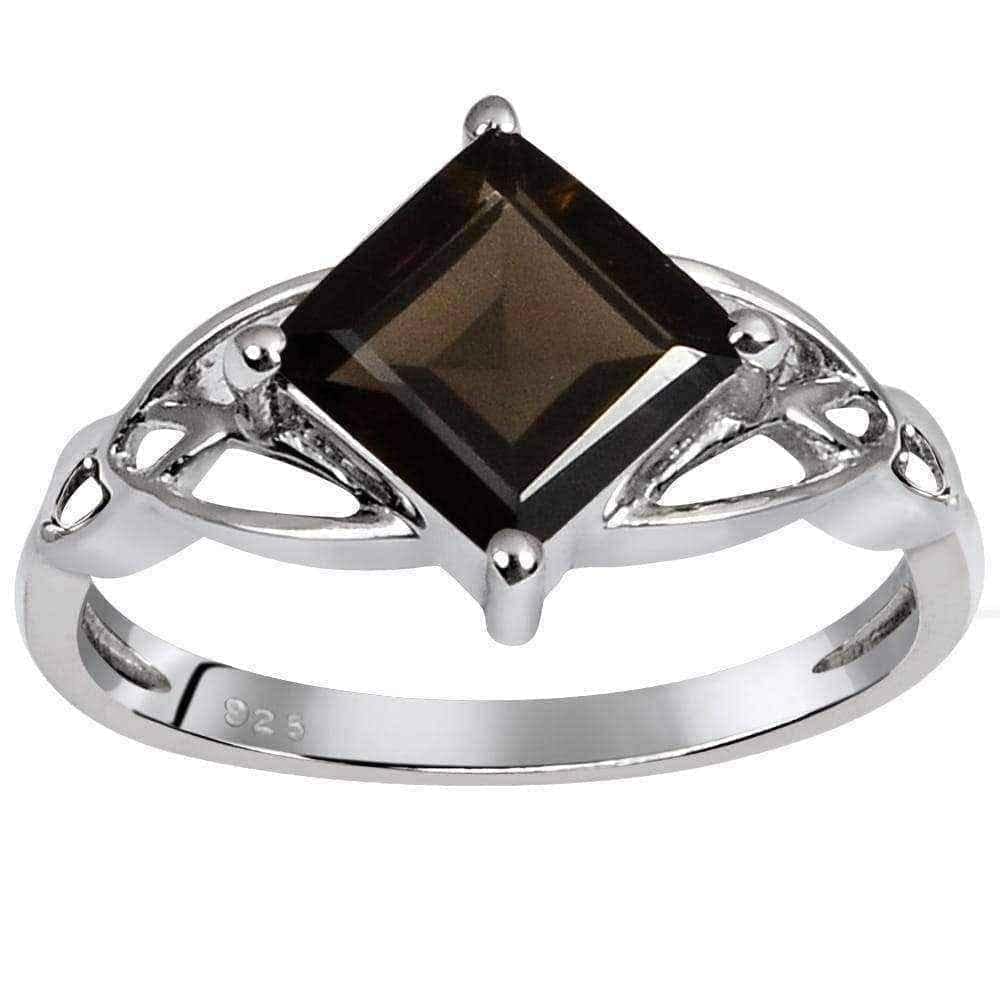 Smoky quartz engagement ring UK