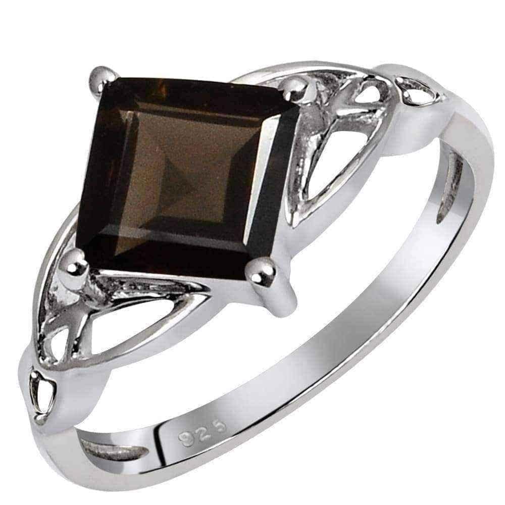 Smoky quartz engagement ring UK