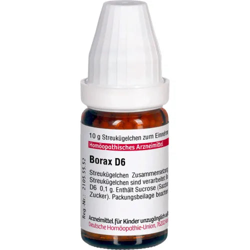sodium tetraborate BORAX D 6 globules 10 g - 7