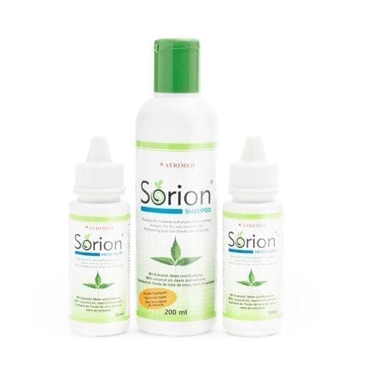 SORION Shampoo & 2x Sorion Head Fluid, psoriasis, neurodermatitis, eczema UK