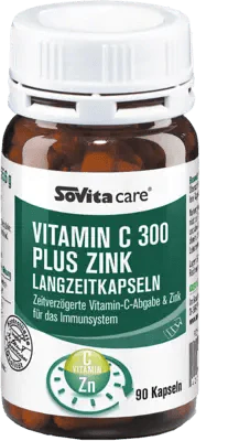 SOVITA CARE Vitamin C 300 Plus Zinc long-term capsules UK