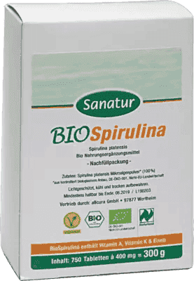 SPIRULINA BIO tablets refill pack 750 pcs UK