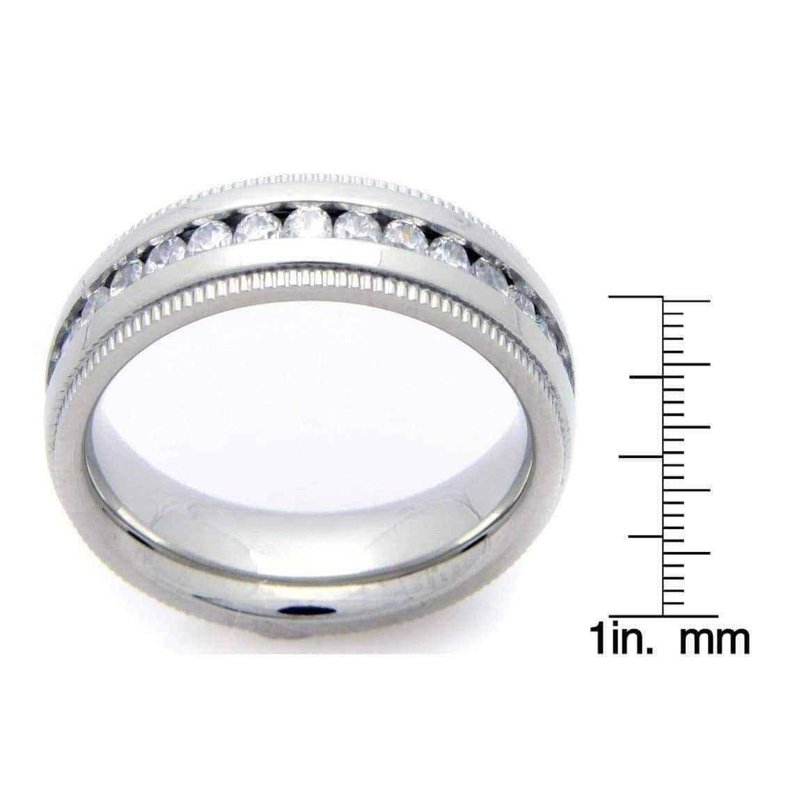 Stainless steel eternity band UK