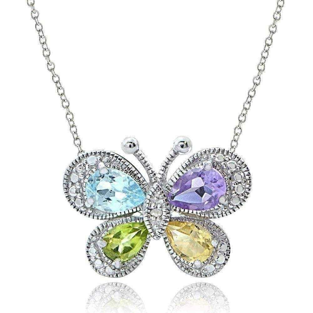 Sterling Silver Butterfly Necklace UK