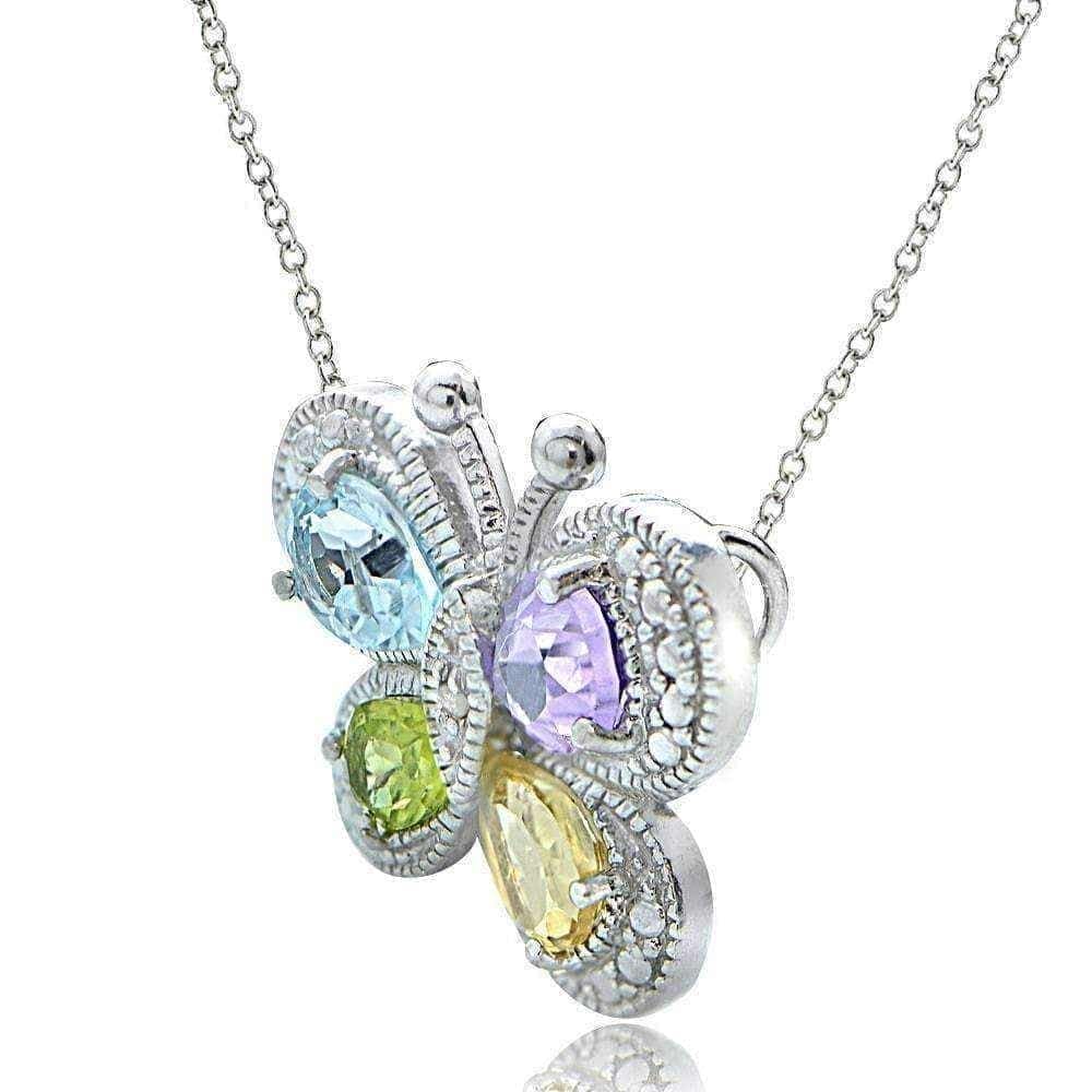 Sterling Silver Butterfly Necklace UK