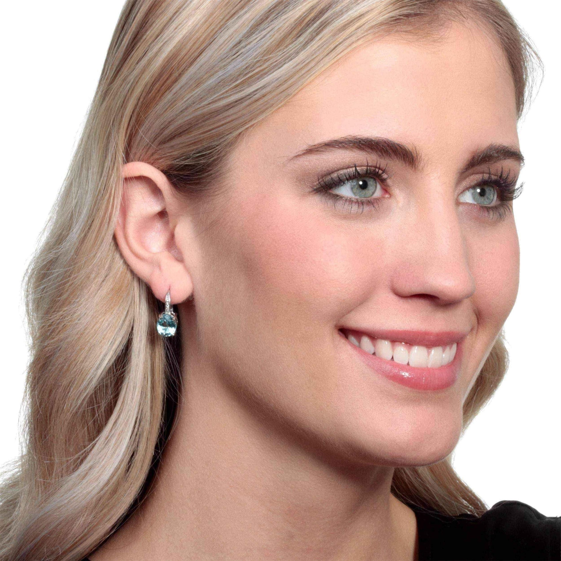 Sterling silver diamond earrings UK