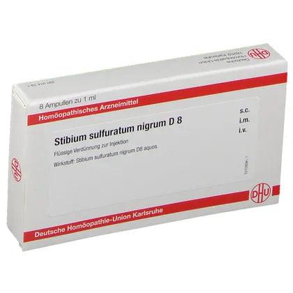 STIBIUM SULFURATUM NIGRUM D 8 ampoules UK