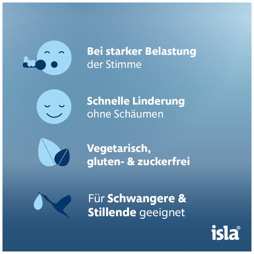 stress-related voice problems, ISLA MED voice pastilles