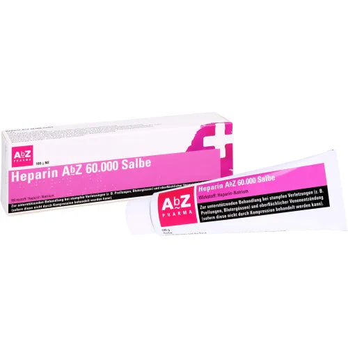 superficial thrombophlebitis HEPARIN ABZ 60,000 Ointment 100 g