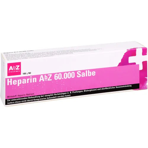 superficial thrombophlebitis HEPARIN ABZ 60,000 Ointment 100 g