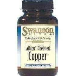 SWANSON Albion chelate Copper 2mg x 60 capsules UK