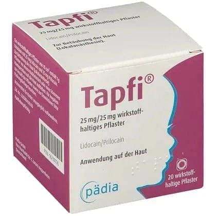 TAPFI, lidocaine, prilocaine, medicated plaster UK