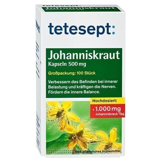 TETESEPT St. John's wort capsules 100 pc nervous stress UK