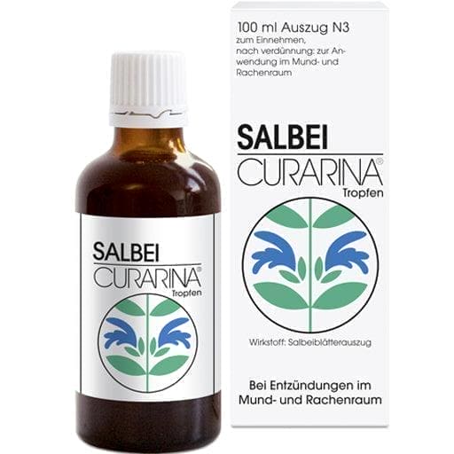Throat inflammation cure, throat sweating, inflamed back of mouth, SAGE CURARINA drops UK