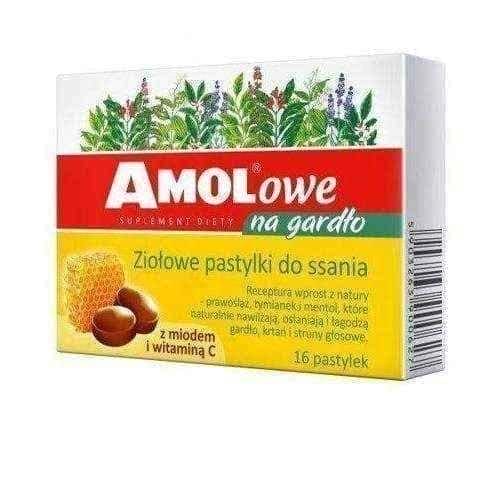 Throat lozenges with lemon and honey x 16 pastilles Amolowe UK
