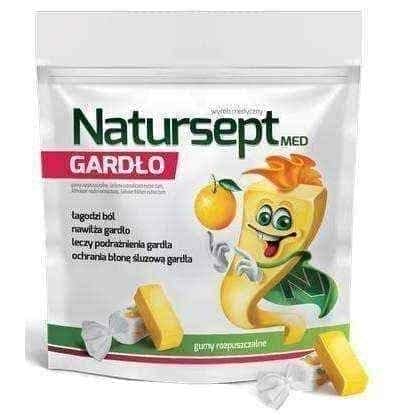 Throat pain, Natursept Med Throat soluble gums UK