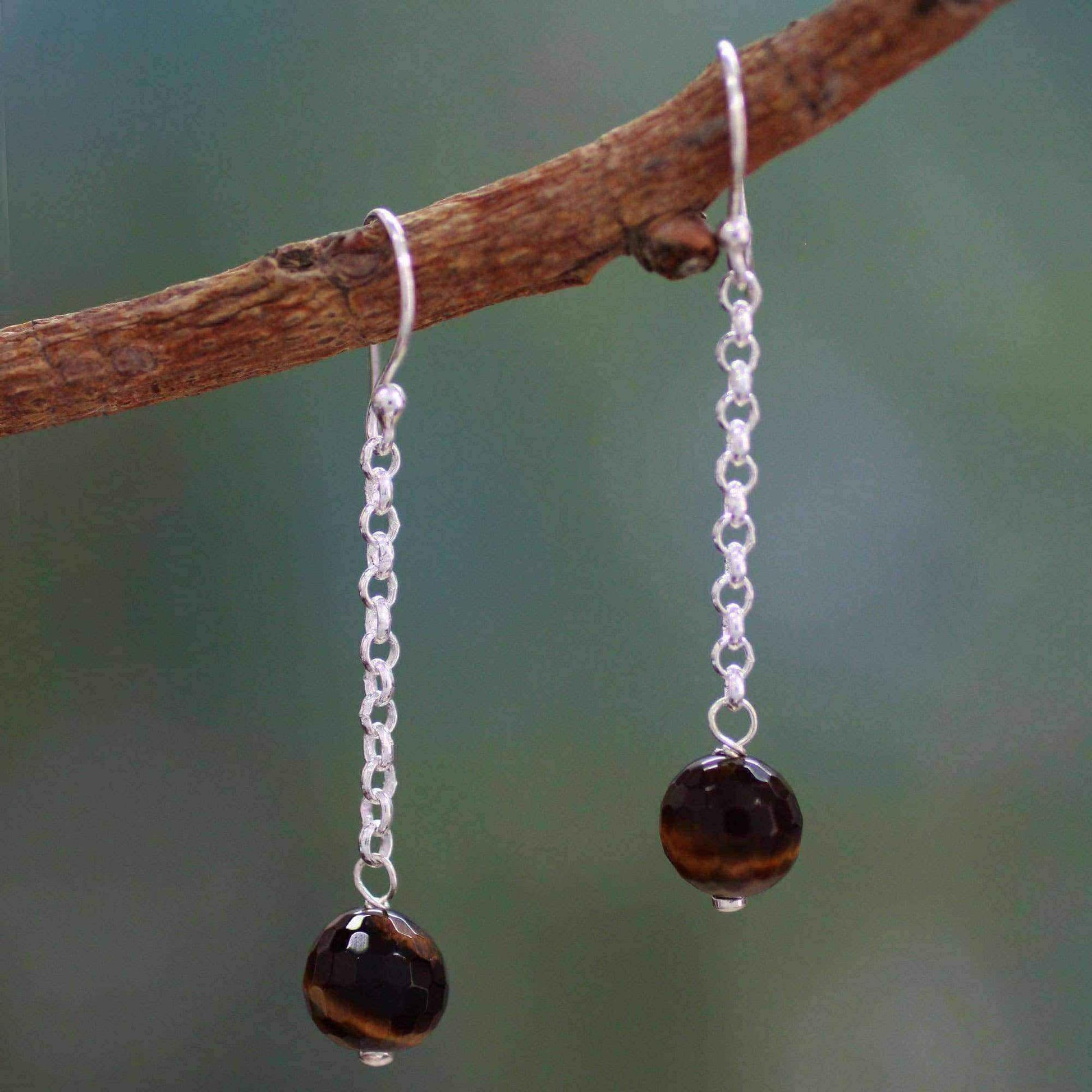 Tiger eye earrings | India UK