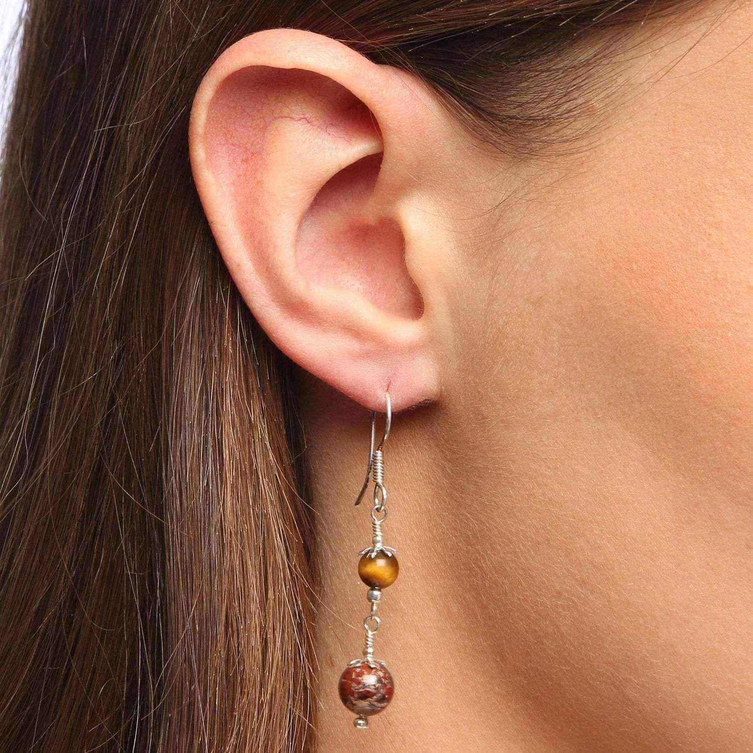 Tiger eye earrings | Jasper UK