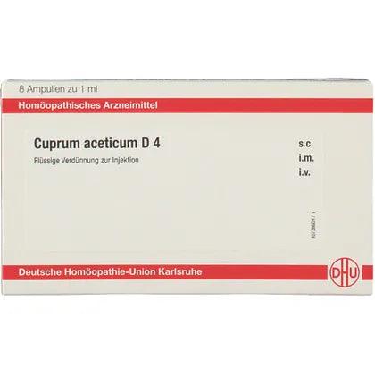 Treating skin leprosy and psoriasis, CUPRUM ACETICUM D 4 ampoules UK