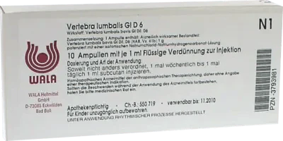 VERTEBRA lumbalis GL D 6 ampoules UK