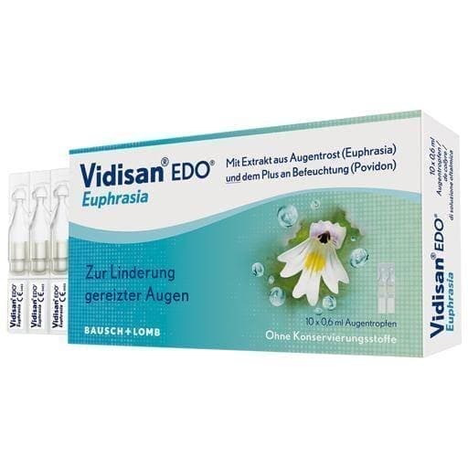 VIDISAN EDO eyebright plant (Euphrasia) eye drop pipette UK