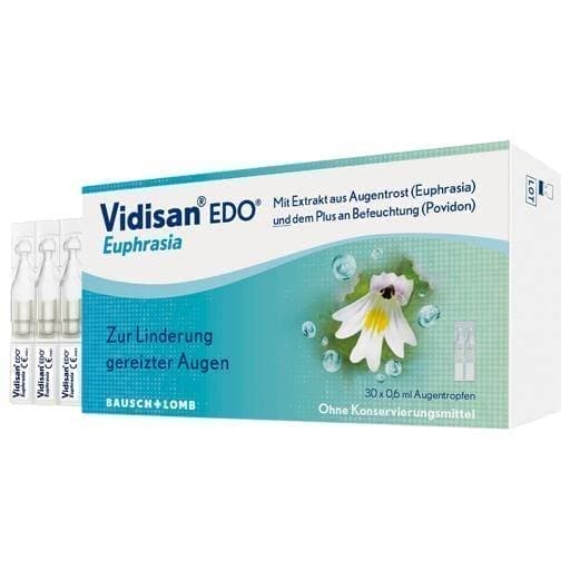 VIDISAN EDO eyebright plant (Euphrasia) eye drop pipette UK