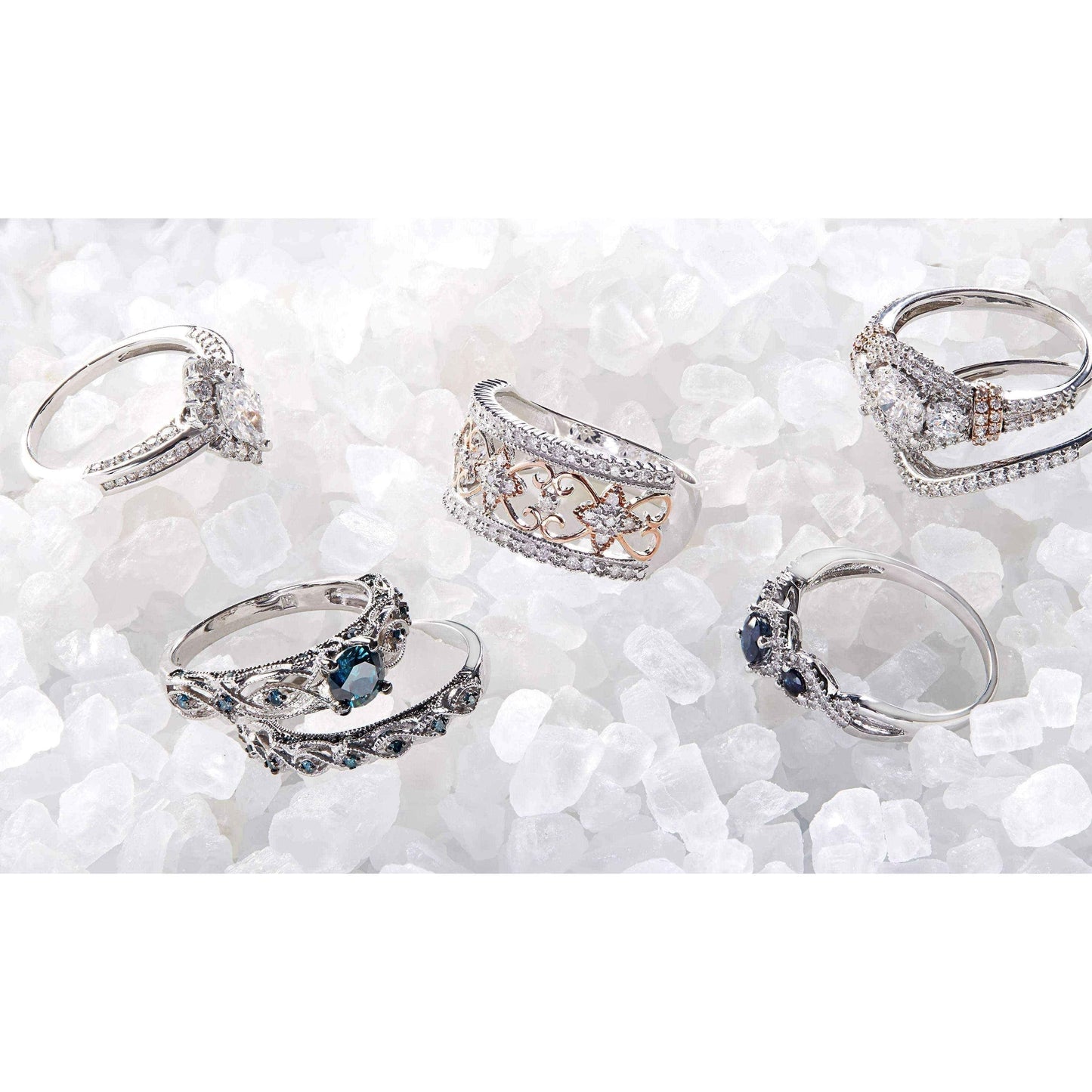 Vintage silver rings - 1/4ct TDW Diamond Ring - Size 8 UK