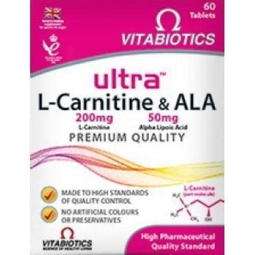 VITABIOTICS - ULTRA L-CARNITINE + ALPHA LIPOIC ACID 60 tablets UK